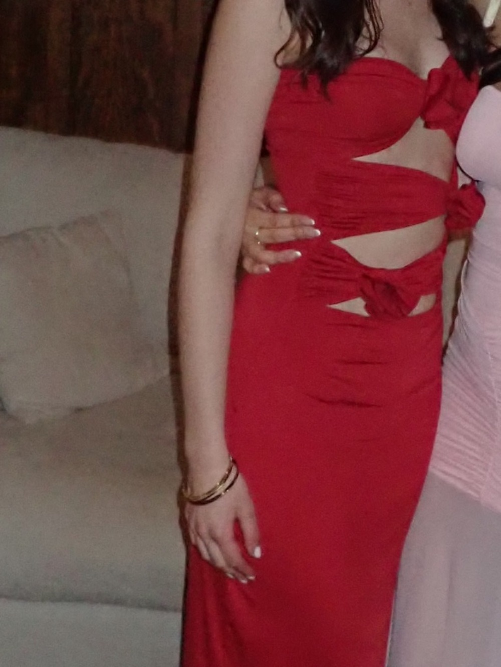 Red Cutout Maxi Dress